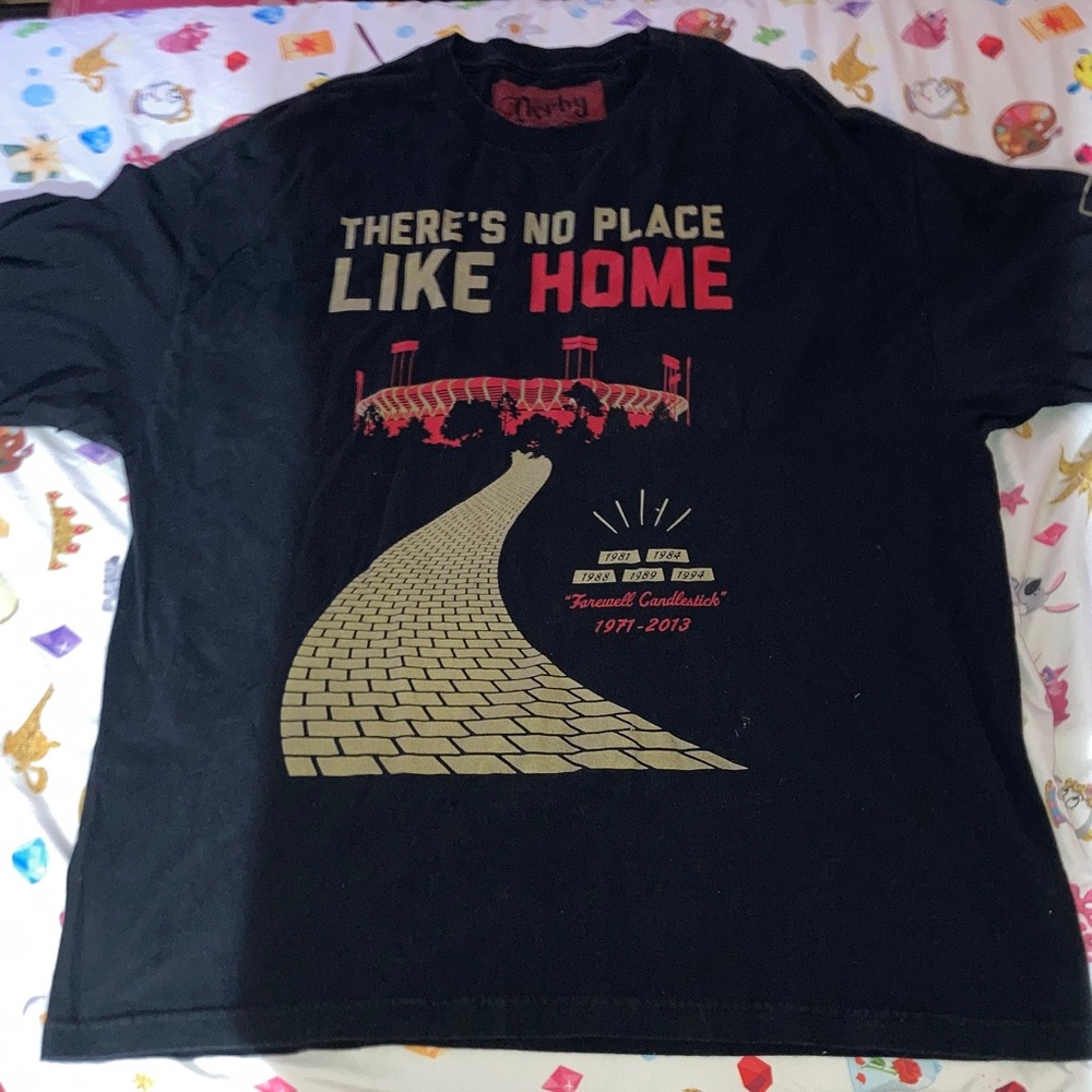 Black Graphic Tee - 'There's No Place Like Home'